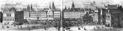 Augustusplatz in Leipzig um 1880, Stich, Künstler und näheres Datum unbekannt